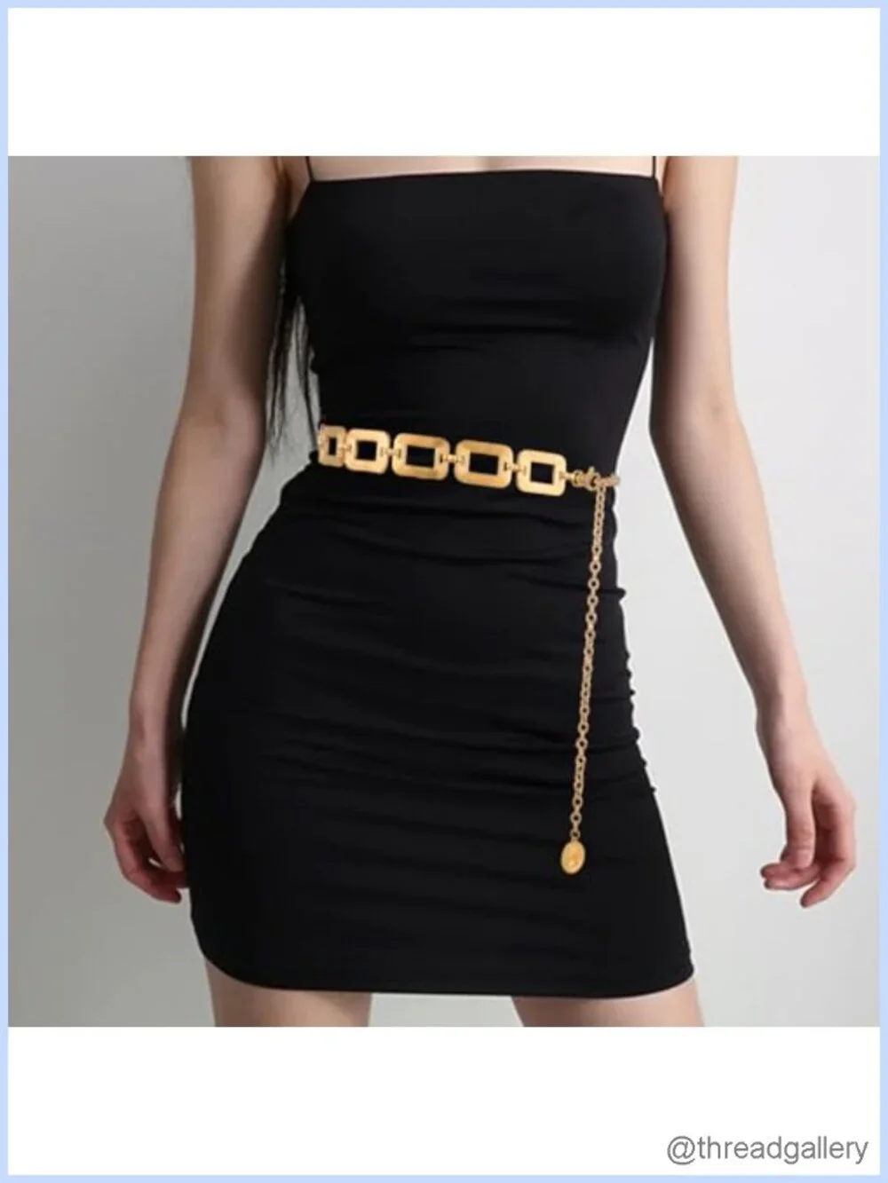 Women's Metal Chain Waist Belt Gold Lobster Clasp Adjustable